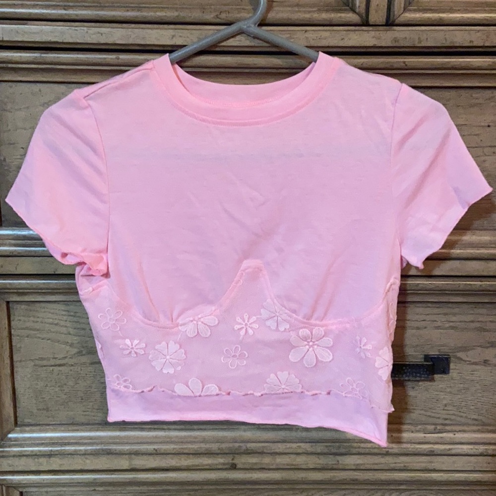 Pink crop top